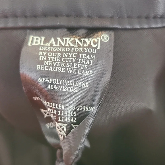 NWT BlankNYC The Bond Black Faux Leather Pants 26 - Picture 7 of 8